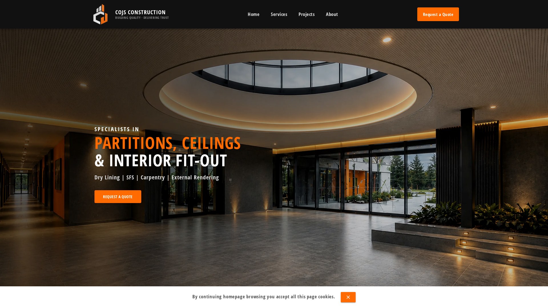 COJS Construction website