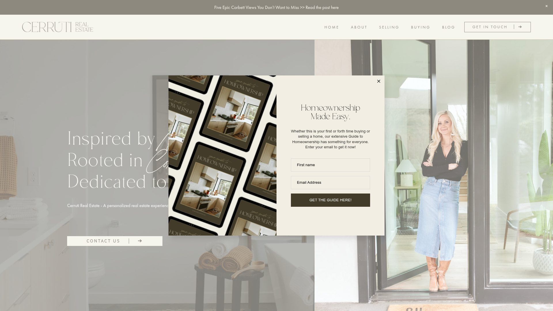 Cerruti Real Estate website