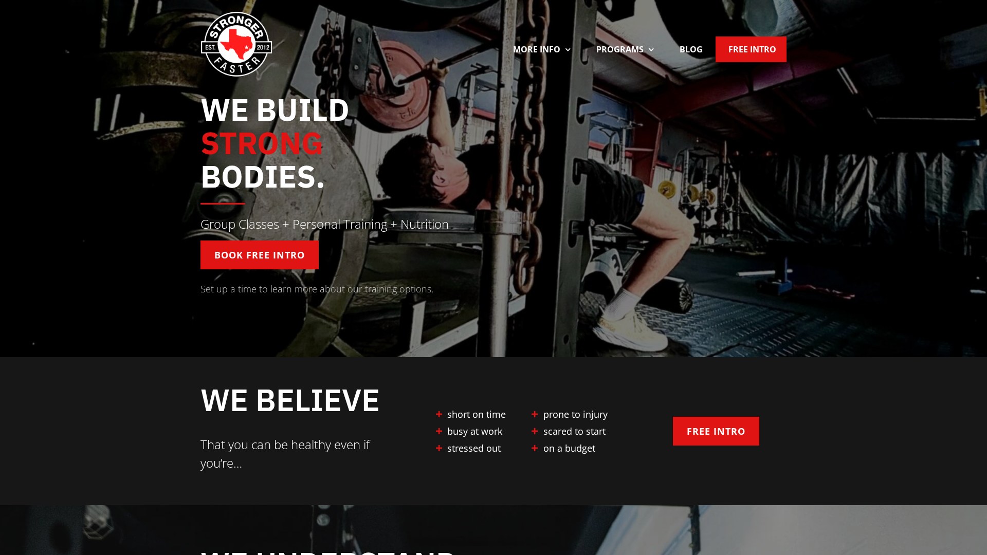 Stronger Faster Houston website